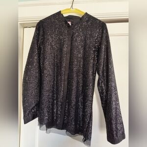 Johnny Was Black Sequin Women's Top